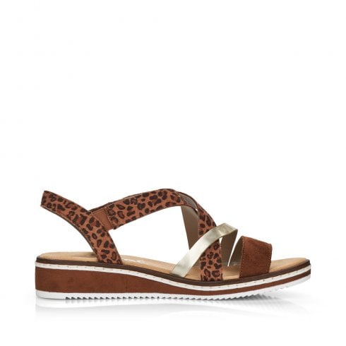 Rieker Ladies V3663-24 Brown Sandal