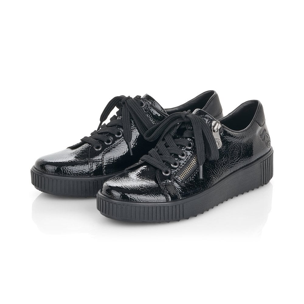 Rieker M6404-00 Ladies Black Casual Trainers