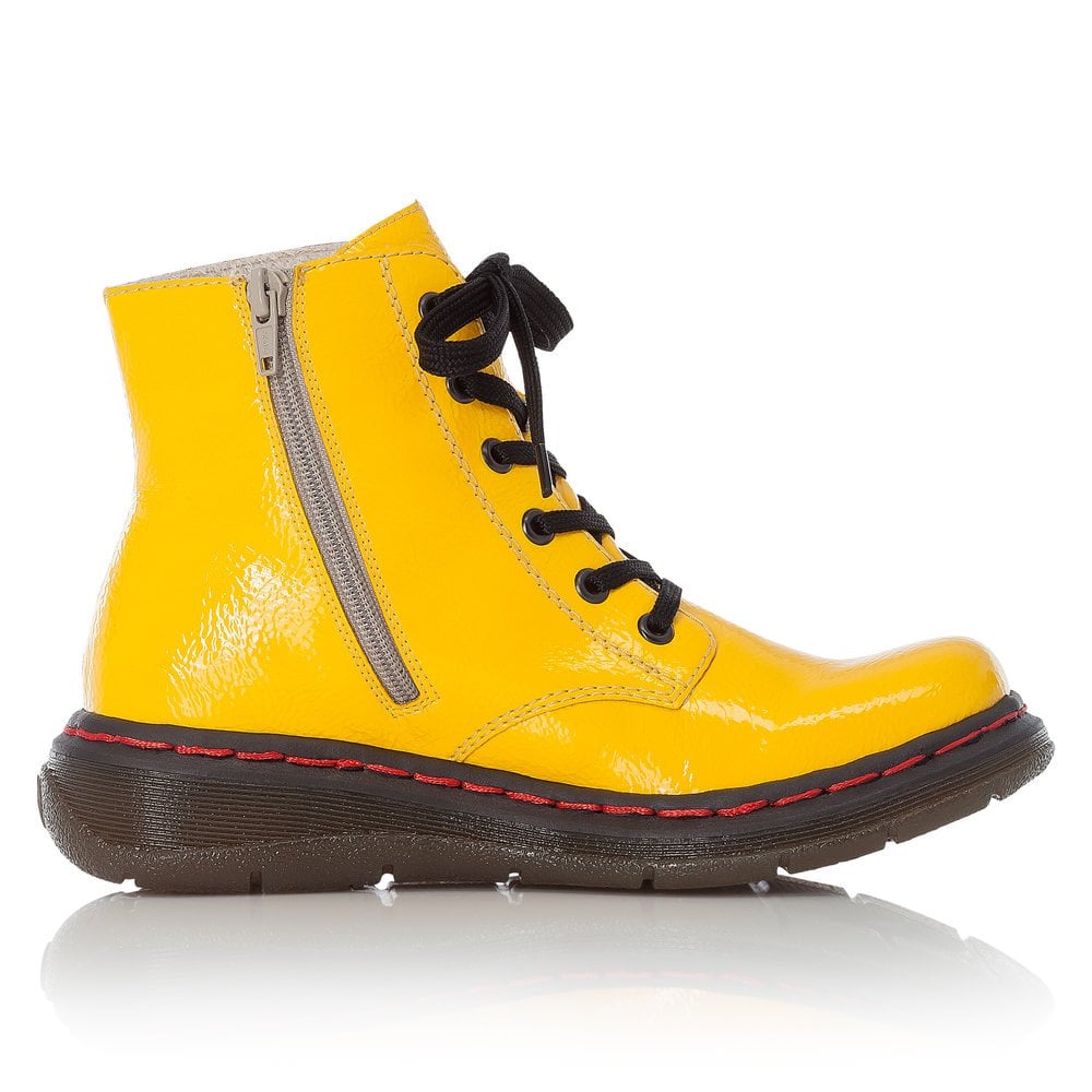 Rieker Ladies Yellow Ankle Boots Y3200-68