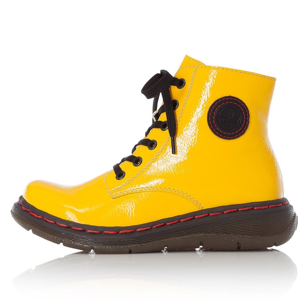 Rieker Ladies Yellow Ankle Boots Y3200-68