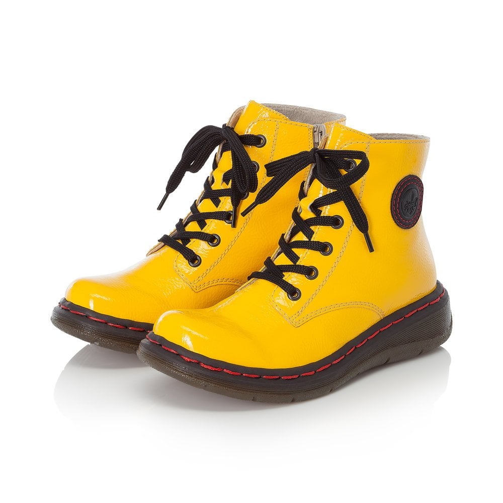Rieker Ladies Yellow Ankle Boots Y3200-68
