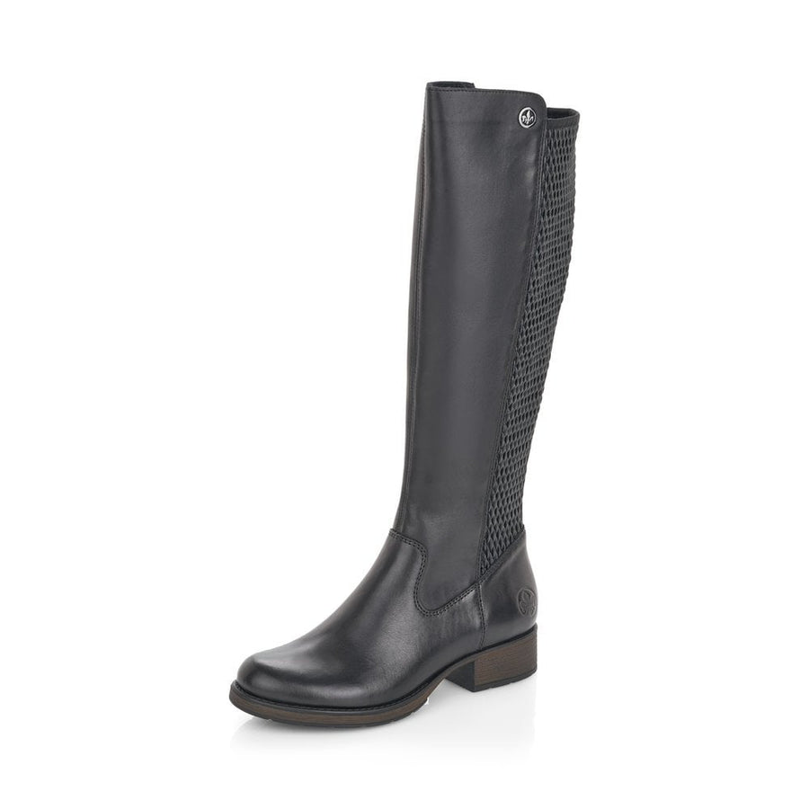 Rieker Z9591-00 Ladies Long Black Boots