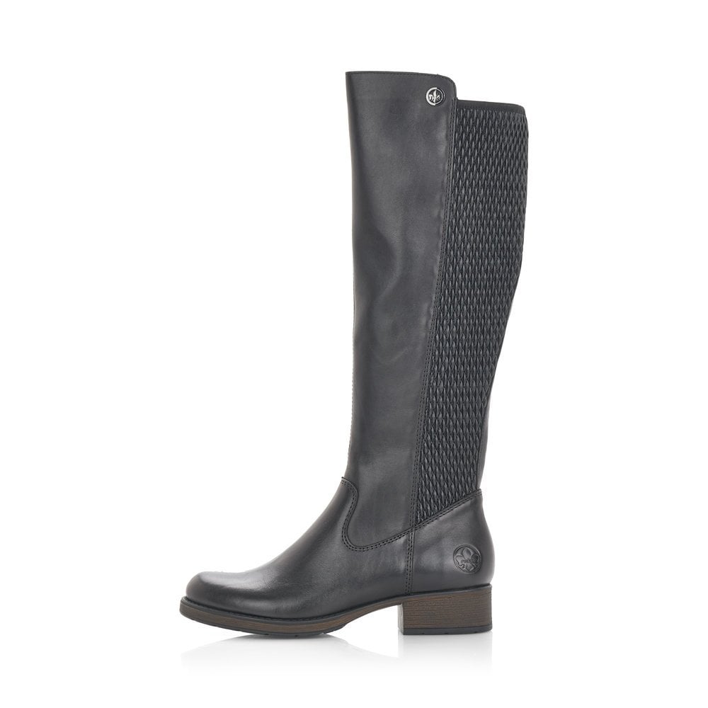 Rieker Z9591-00 Ladies Long Black Boots