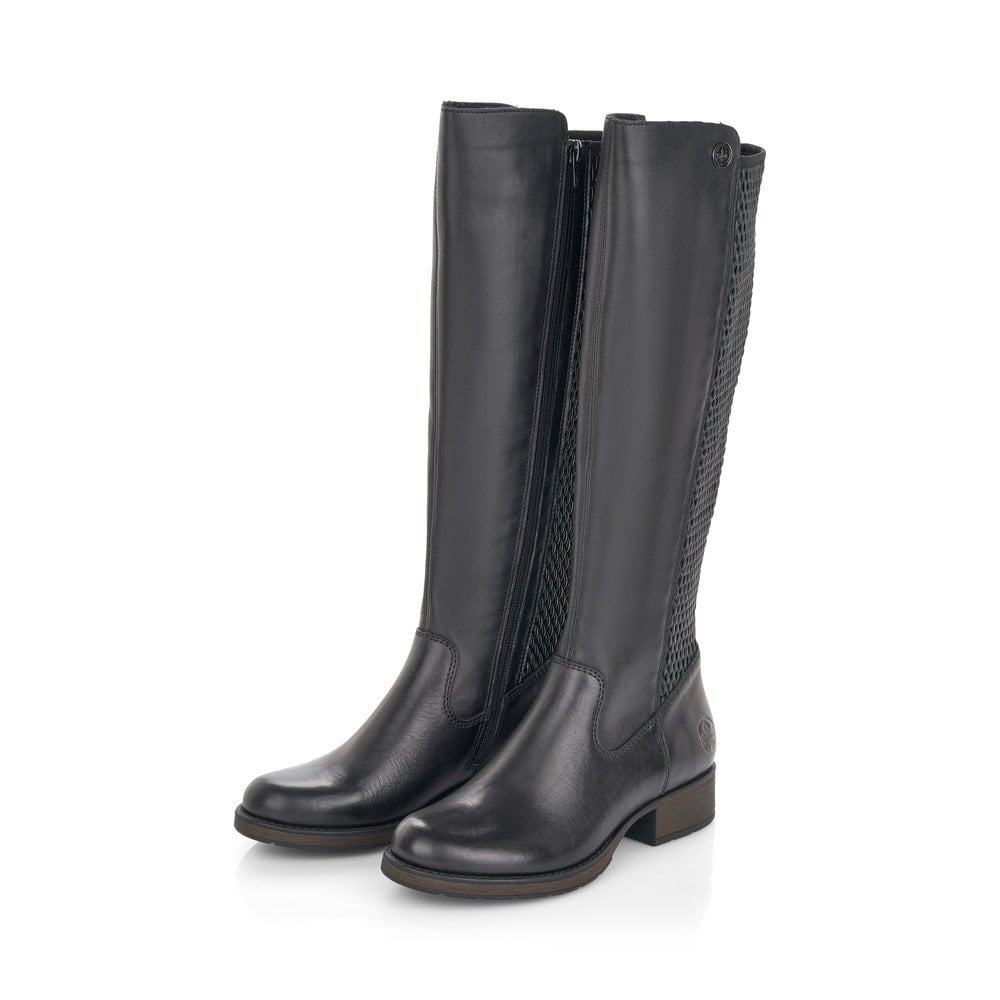 Rieker Z9591-00 Ladies Long Black Boots