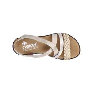Rieker V3663-90 Ladies Biege-Gold/ Muschel Sandal