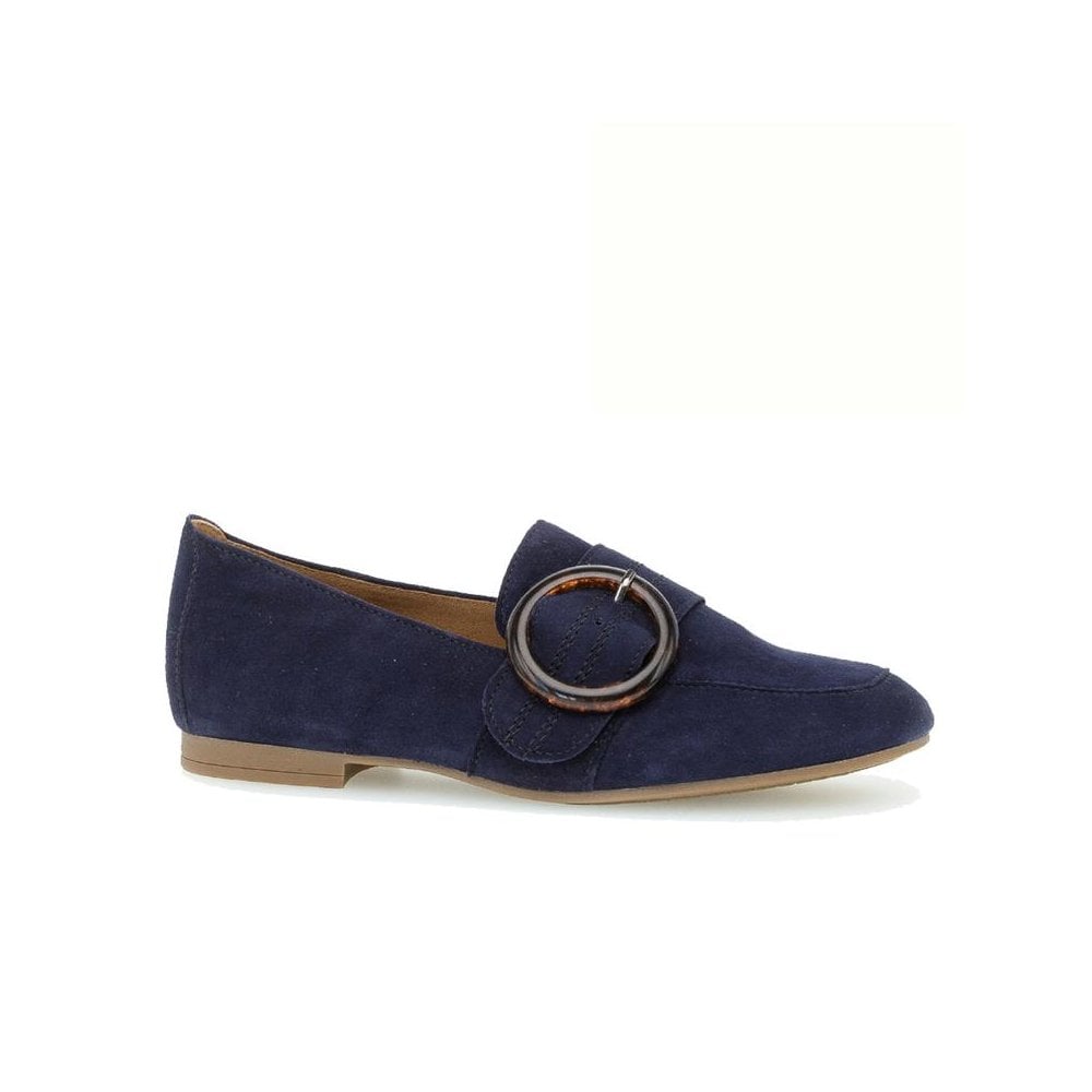 Gabor Ladies Viola Suede Bluette Loafers 44.212.16