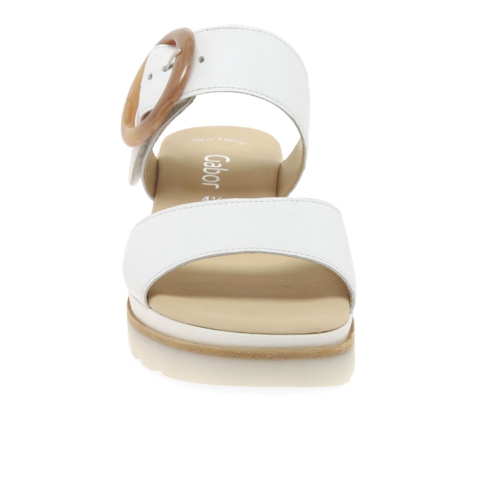 Gabor Ladies Yeo White Sandals 24.645.21