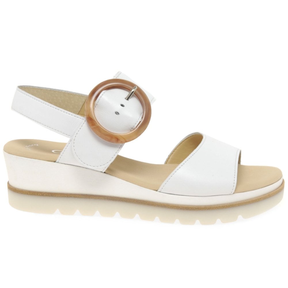 Gabor Ladies Yeo White Sandals 24.645.21