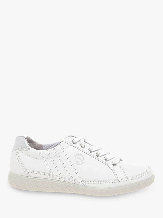 Gabor 46.458.50 Ladies White Lace Up Trainer