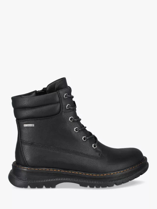 Josef Seibel(Westland) 769521 780 100 Black Vegan Waterproof Lace Up Boot.