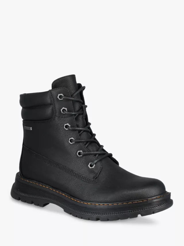 Josef Seibel(Westland) 769521 780 100 Black Vegan Waterproof Lace Up Boot.