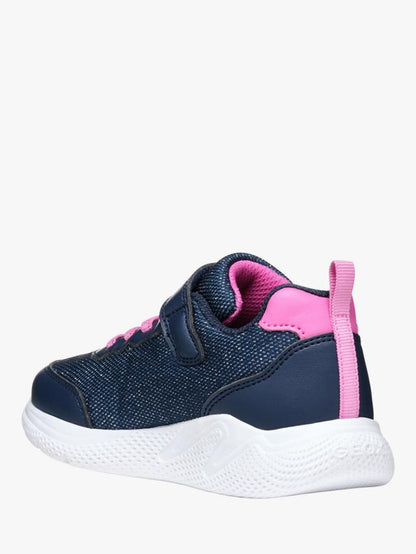 Geox J55FWA J Sprintye Girls  Navy/Fuchsia Trainer