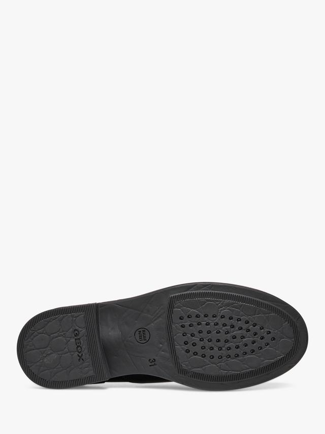 Geox J6649D Agata Girls Black Leather School Shoe