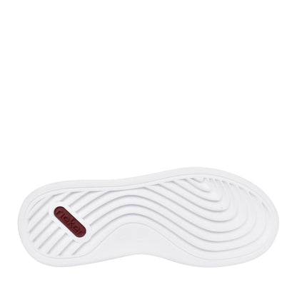 Rieker N5440-80 White Multi  Ladies Trainer