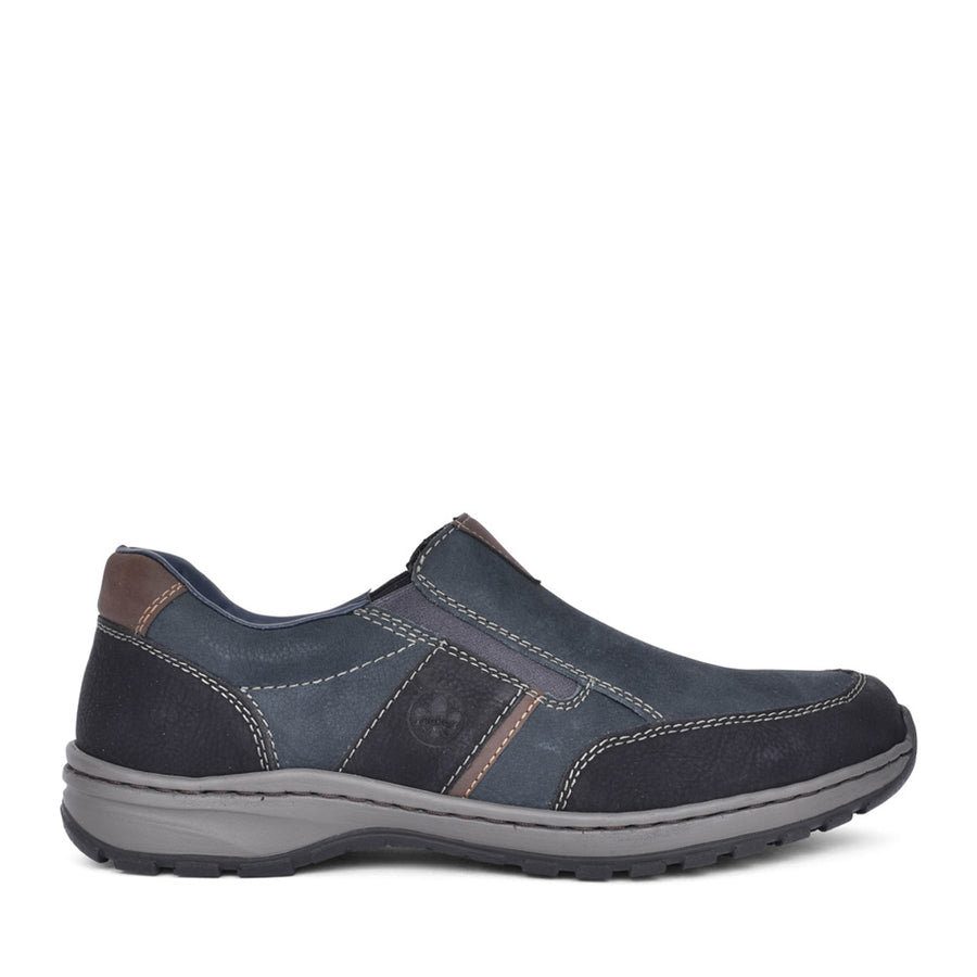 Rieker 03356-15 Mens Navy Multi Slip On Shoe