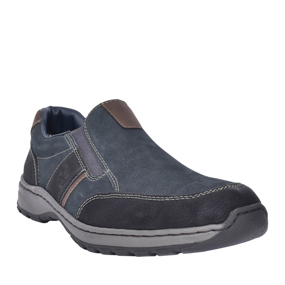 Rieker 03356-15 Mens Navy Multi Slip On Shoe