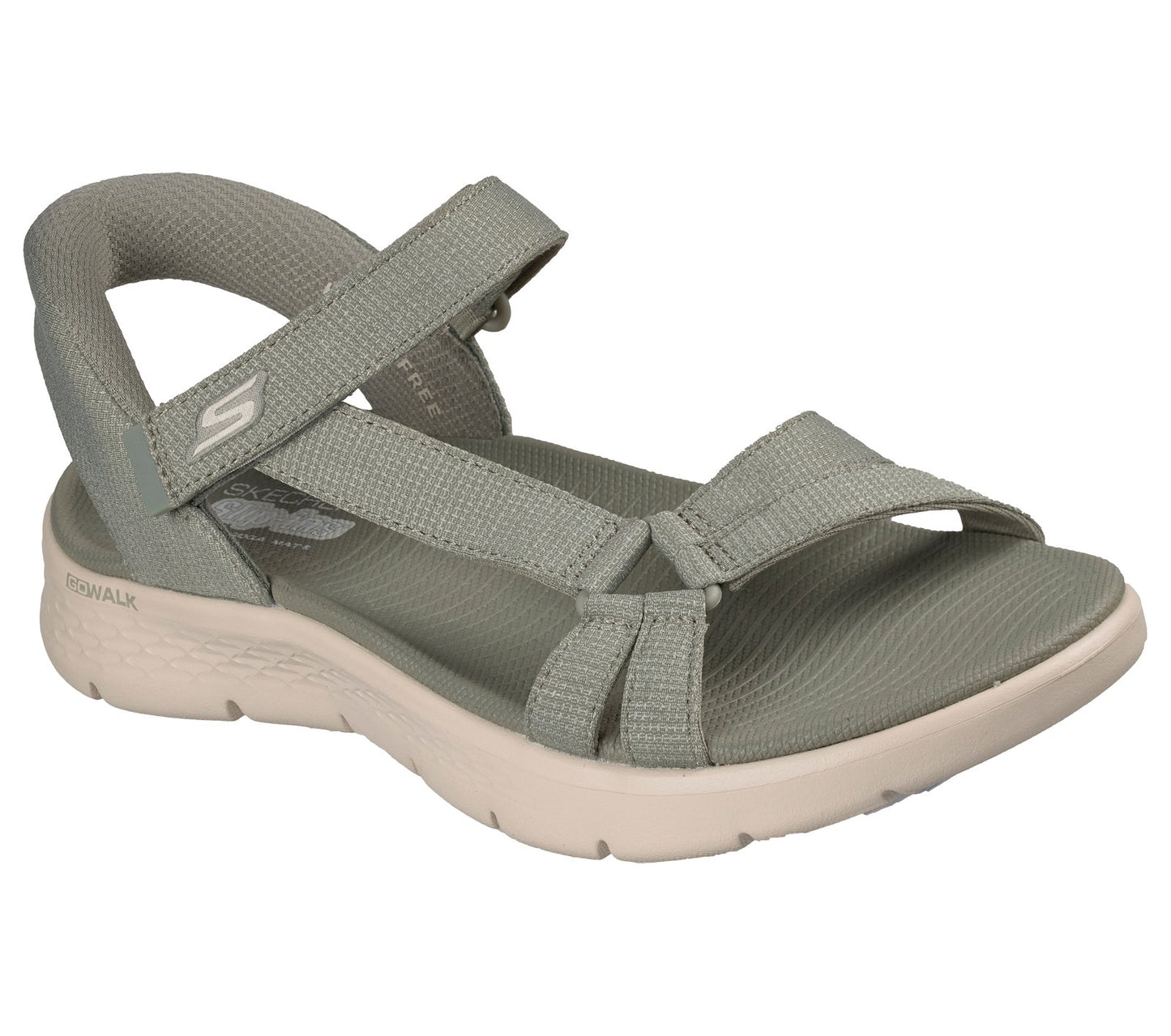 Skecher 141481 Ladies Go Walk Flex Slip In Sage Sandal
