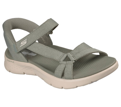 Skecher 141481 Ladies Go Walk Flex Slip In Sage Sandal