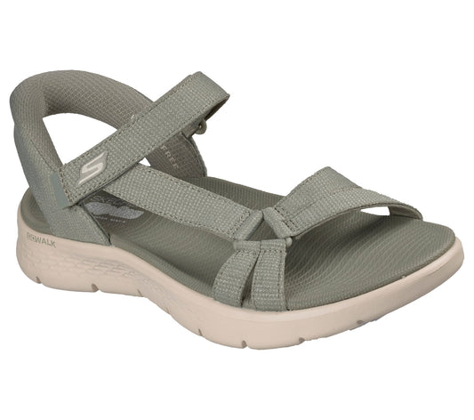 Skecher 141481 Ladies Go Walk Flex Slip In Sage Sandal