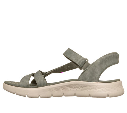 Skecher 141481 Ladies Go Walk Flex Slip In Sage Sandal