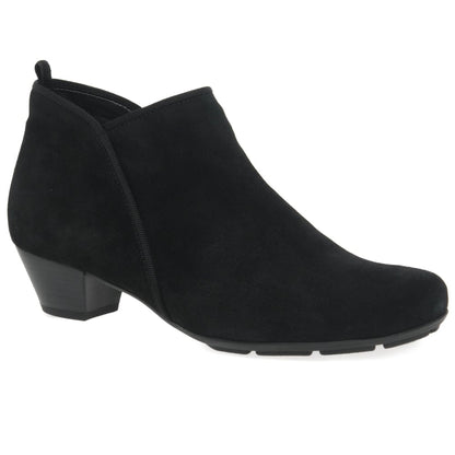 Gabor 75.833.17 Ladies Black Suede Ankle Boot