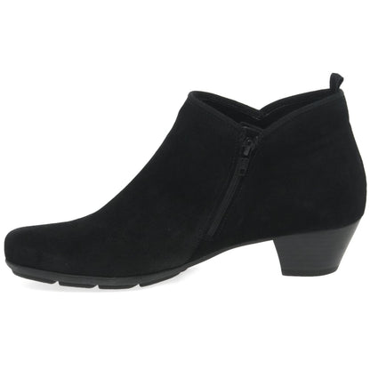 Gabor 75.833.17 Ladies Black Suede Ankle Boot
