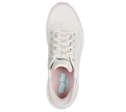 Skecher 150066 Ladies Arch Fit Natural/Pink Slip-In
