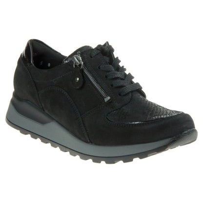 Waldlaufer H64007 307 001 Ladies Black Trainer