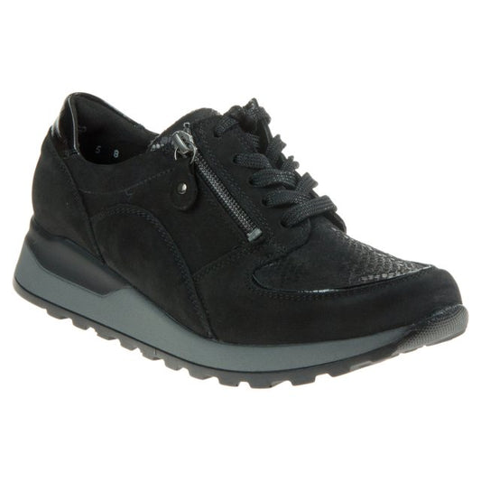 Waldlaufer H64007 307 001 Ladies Black Trainer