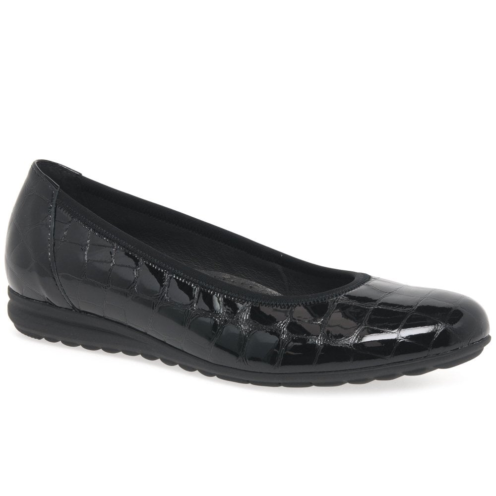 Gabor 72.620.87 Ladies Splash Black Patient Pump