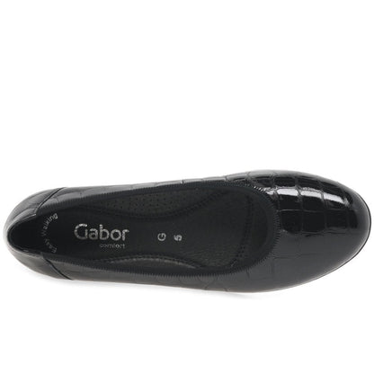 Gabor 72.620.87 Ladies Splash Black Patient Pump