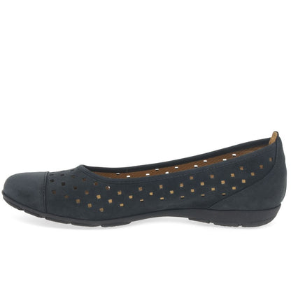 Gabor 64.169.16 Ladies Ruffle Navy  Pump