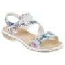 Rieker 659C7-92 Ladies White Floral Sandal