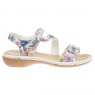 Rieker 659C7-92 Ladies White Floral Sandal