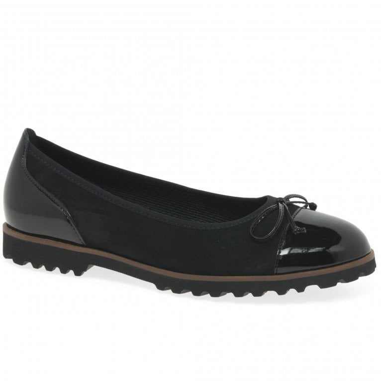 Gabor 04.100.37 Temptation Black Ballerina Pump