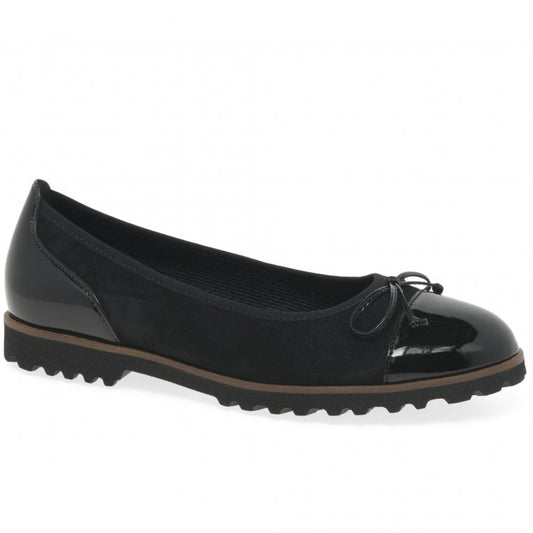 Gabor 04.100.37 Temptation Black Ballerina Pump
