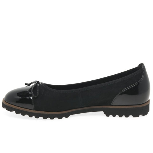 Gabor 04.100.37 Temptation Black Ballerina Pump