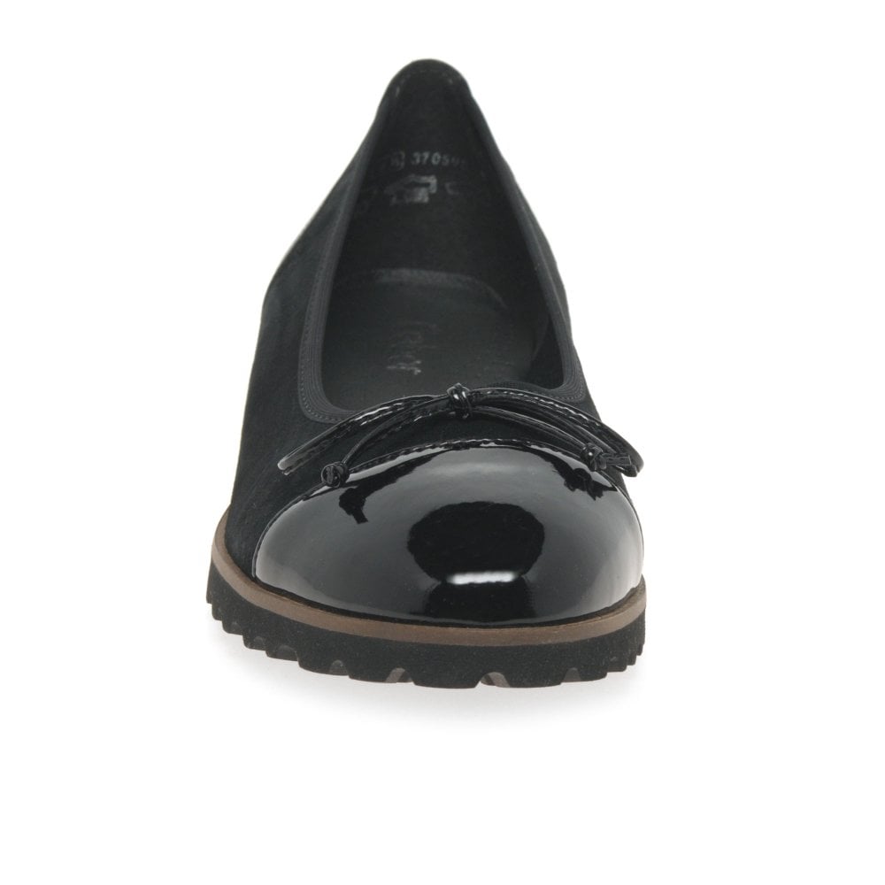 Gabor 04.100.37 Temptation Black Ballerina Pump