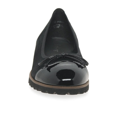 Gabor 04.100.37 Temptation Black Ballerina Pump