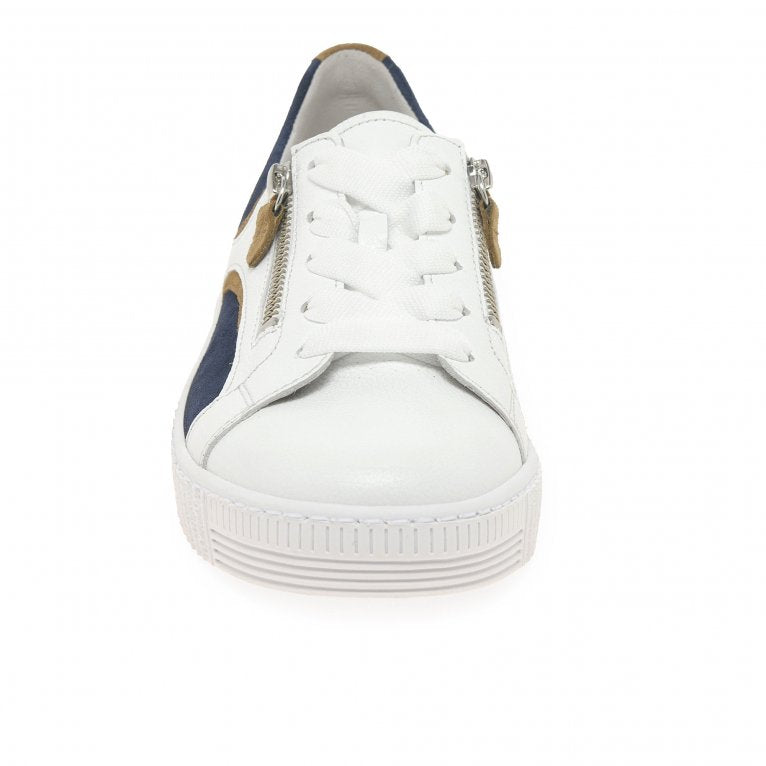 Gabor 43.330.20 Ladies Wemo White/Marine Trainer