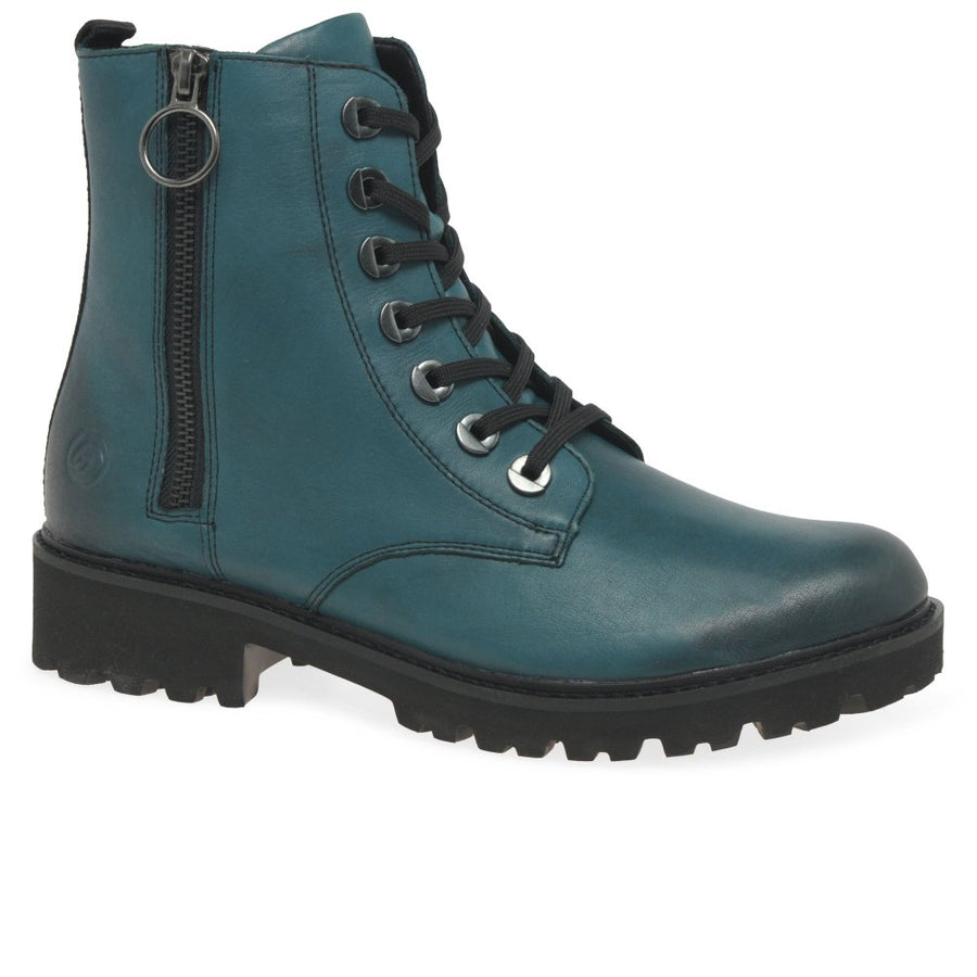 Remonte D8671-12 Ladies Petrol Ankle Boot