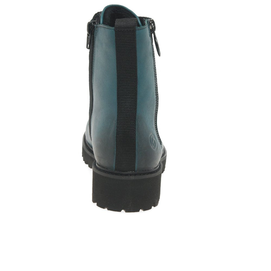 Remonte D8671-12 Ladies Petrol Ankle Boot