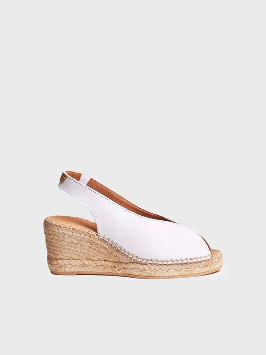 Toni Pons Laila-P White Leather Wedge