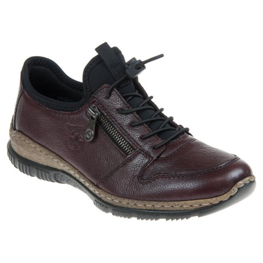 Rieker N32GO-35 Ladies Burgundy Casual Shoe