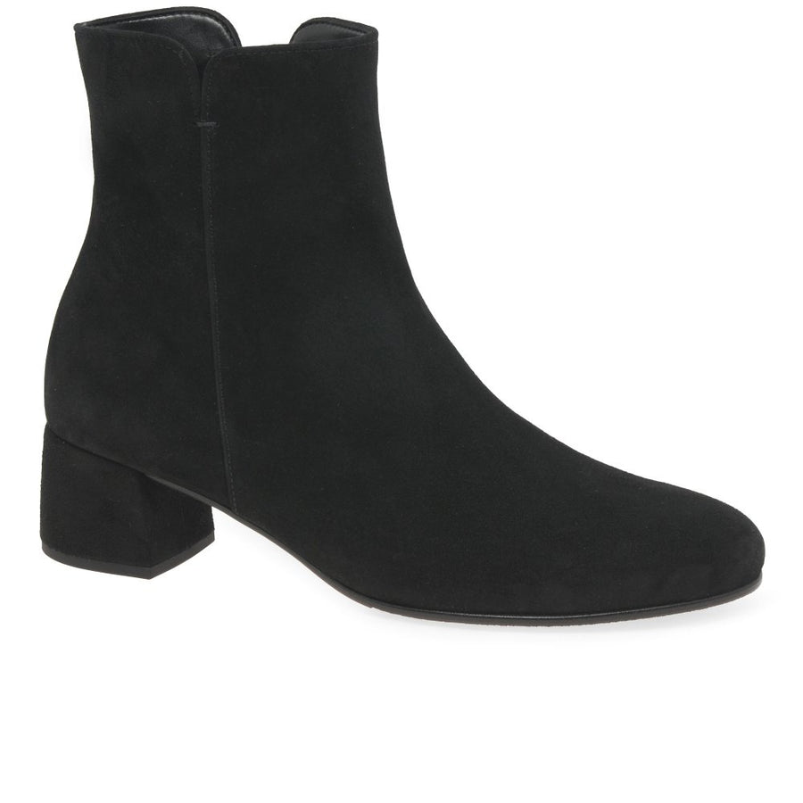 Gabor Ladies 55.680.17 Abbey Black Suede low heel Boot