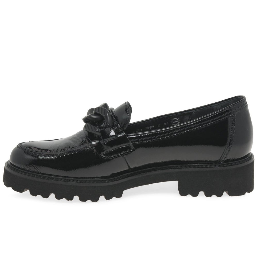 Gabor 55.240.97 Squeeze Black Patent Loafer