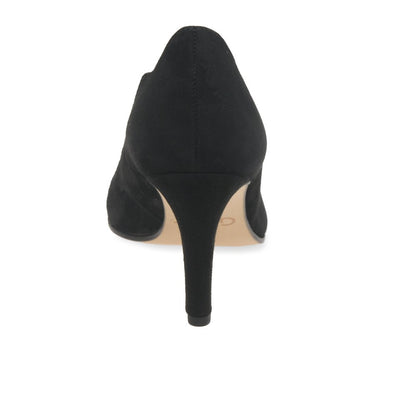 Gabor 71.381.17 Ladies Degree Black Suede Court shoe