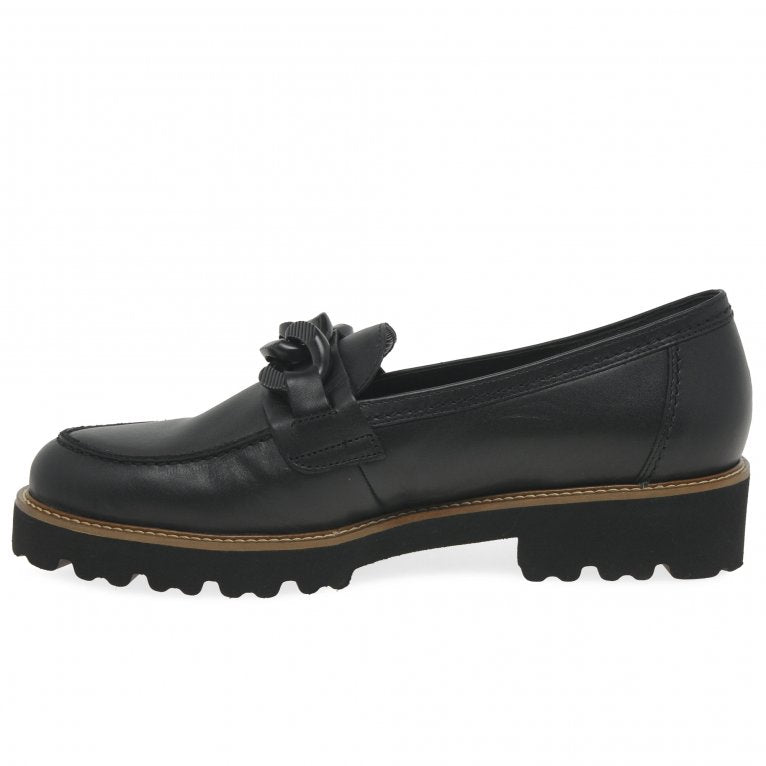 Gabor 35.240.27 Squeeze Black Leather Loafer