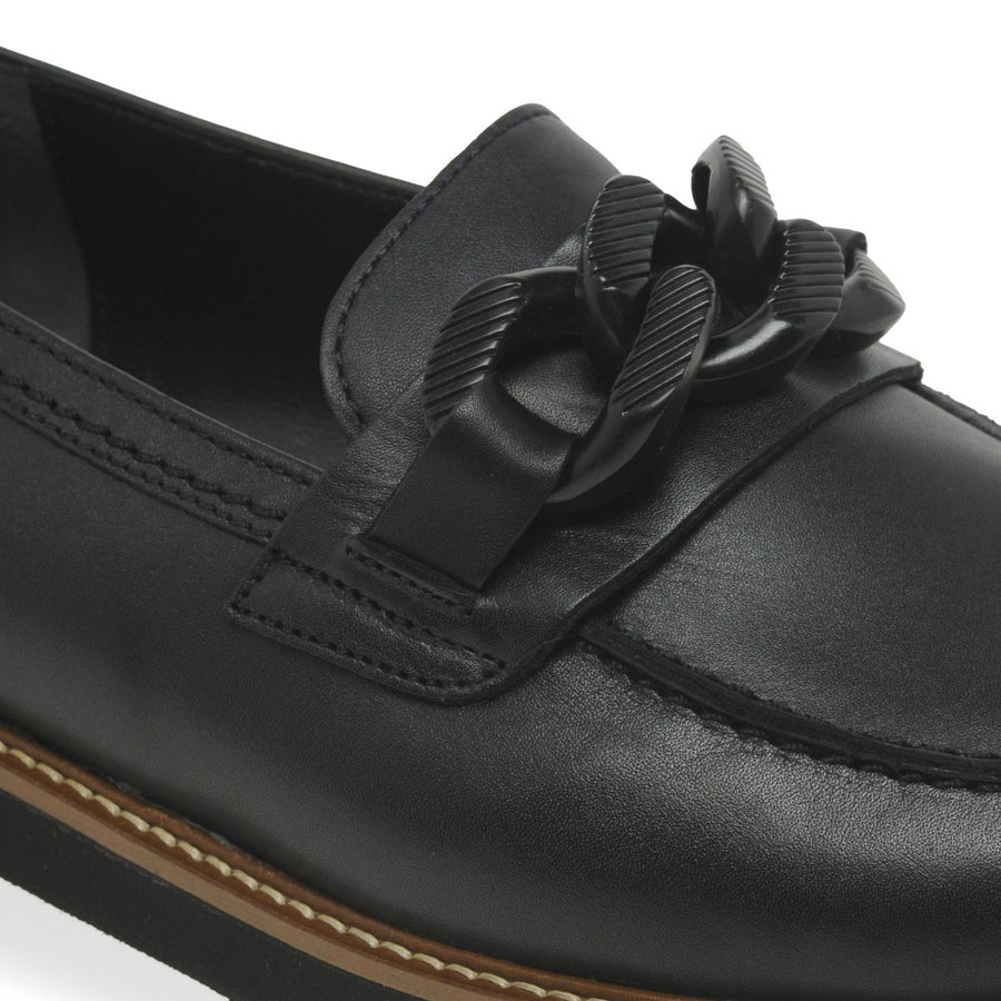 Gabor 35.240.27 Squeeze Black Leather Loafer