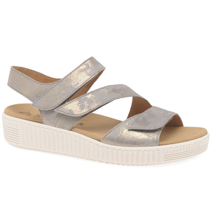 Gabor 43.600.62 Ladies Ball Metallic Velcro Sandal